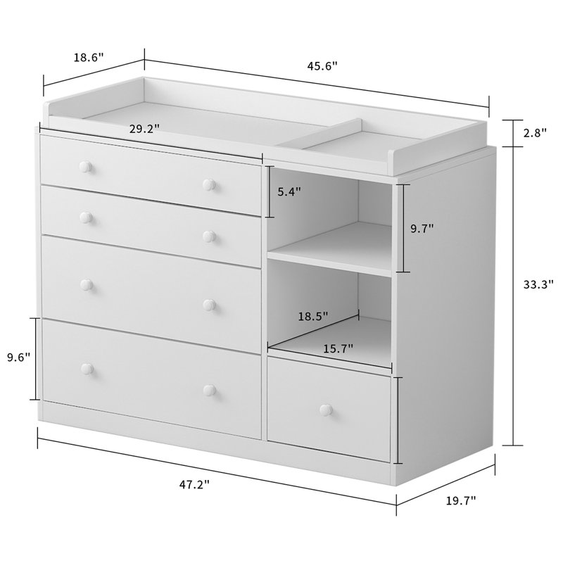 Baby changing table dresser combo hotsell